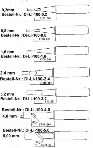Lötspitzen Di-Li 100